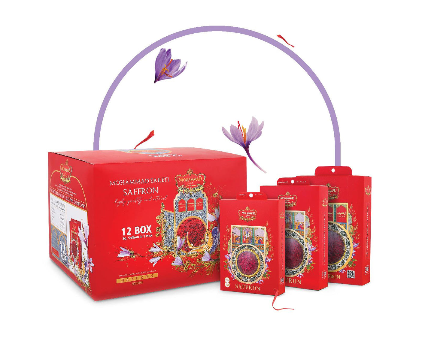 MOHAMMAD SAFFRON SUPER NEGIN 3*12GR ( BOX ) - محمد زعفران سوبر نقي 3 × 12 غرام (علبة)