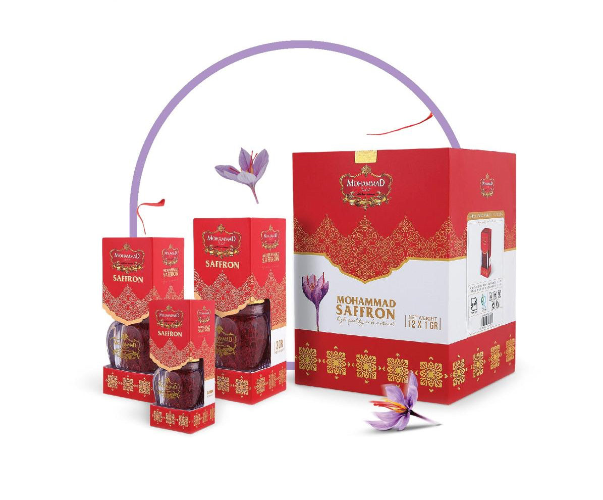 GOHAR MOHAMMAD SAFFRON 12*1GR ( BOX ) - زعفران محمد سوبر نقي 3 × 12 غرام (علبة)
