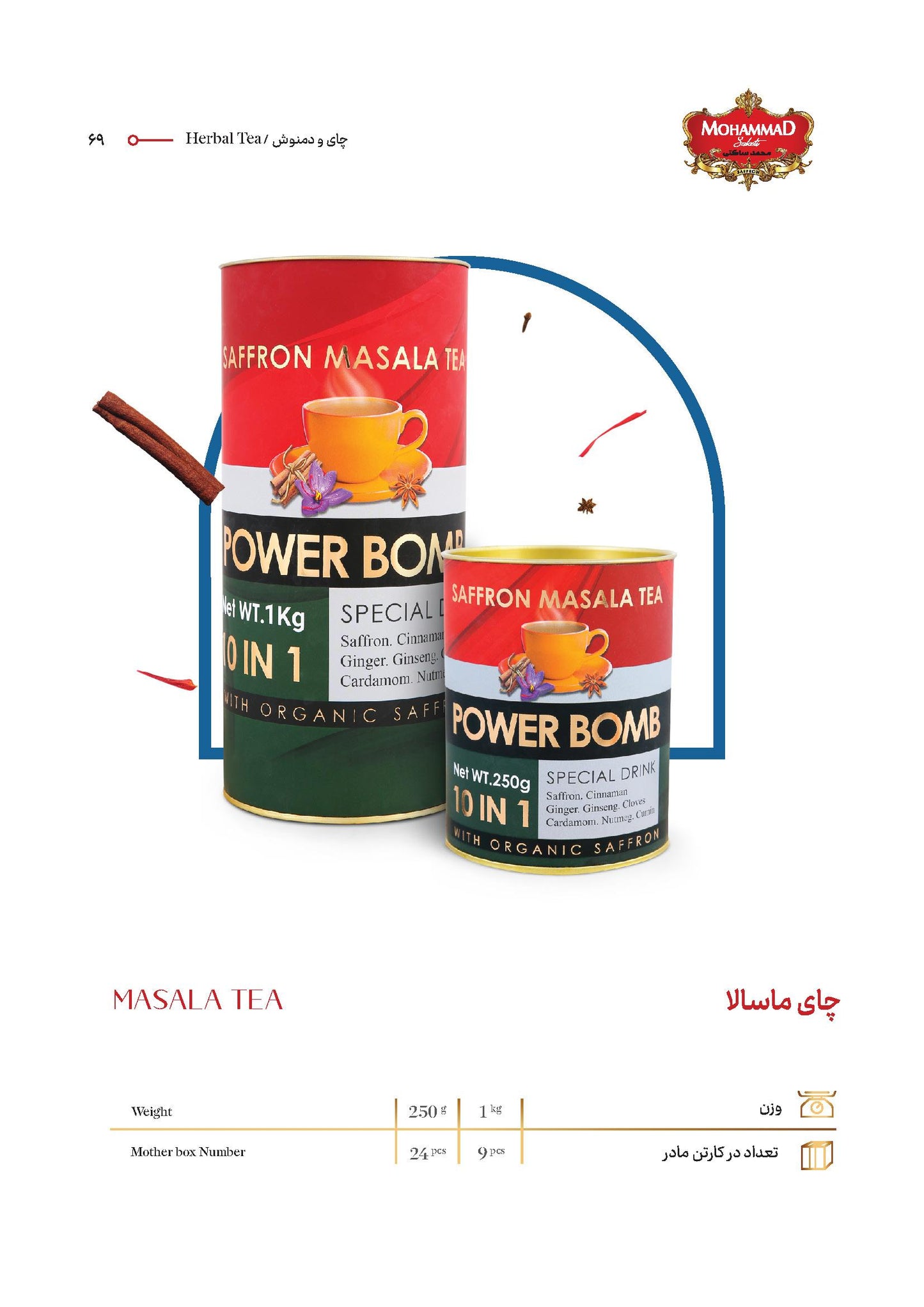 SAFFRON MASALA TEA 250 GR